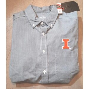New University of Illinois Plaid Button Down Shirt College Activewear Small